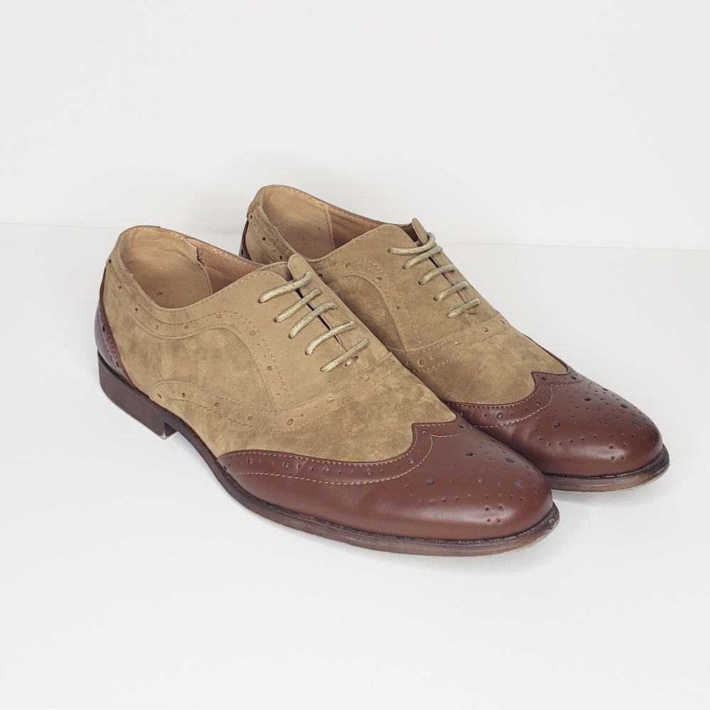 ROYAL Mens Tan and Brown Oxfords Size 10